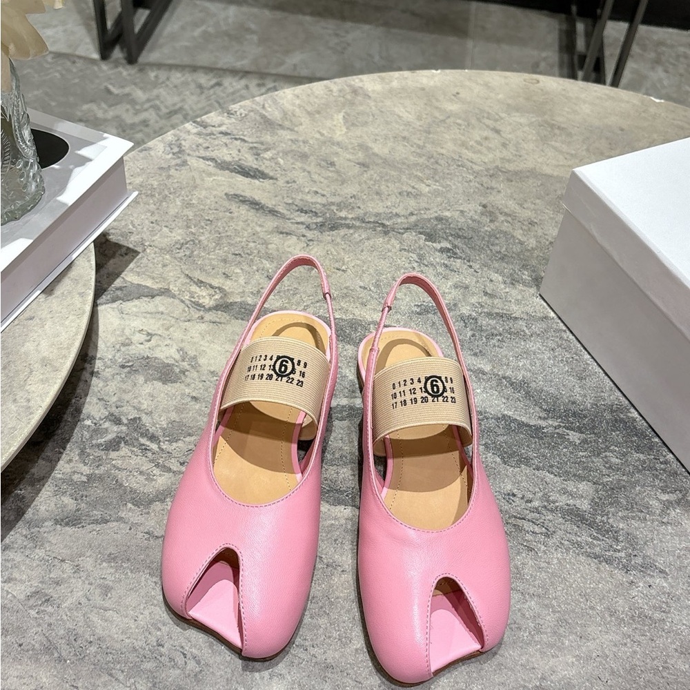 MM6 Maison Martin Margiela Pink Flats with Slingback